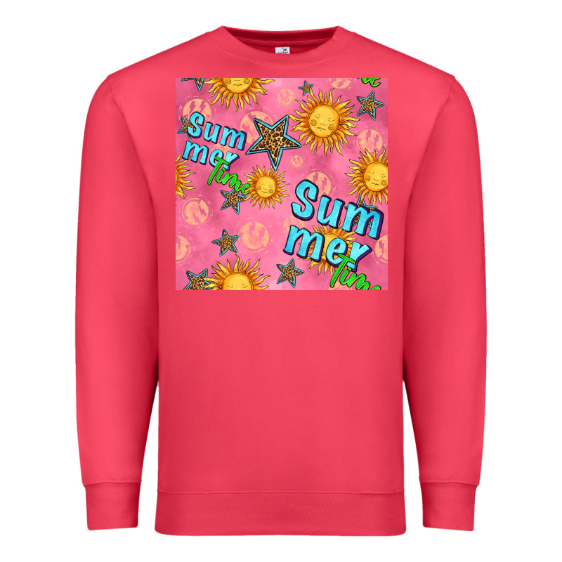 Summer Time Of The Sun Seamless Pattern Premium Sweatshirt by BundleAndBundleShop | Teevron