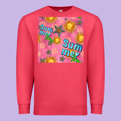 Summer Time Of The Sun Seamless Pattern Premium Sweatshirt Designed By Bundleandbundleshop