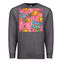 Charcoal Heather summer time of the sun seamless pattern Premium Sweatshirt - BundleAndBundleShop