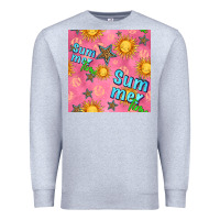 Heather Grey summer time of the sun seamless pattern Premium Sweatshirt - BundleAndBundleShop