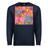 Navy summer time of the sun seamless pattern Premium Sweatshirt - BundleAndBundleShop