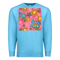 Ocean Blue summer time of the sun seamless pattern Premium Sweatshirt - BundleAndBundleShop