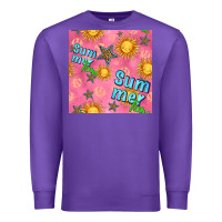 Purple summer time of the sun seamless pattern Premium Sweatshirt - BundleAndBundleShop
