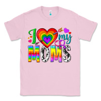 Bubblegum Pink i love my moms Classic Tee - texasbilliewilder