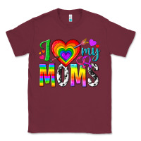 Burgundy i love my moms Classic Tee - texasbilliewilder