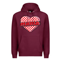 Burgundy valentine mama Premium Hoodie - MaliasSmallBusiness