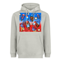 Moon Dust american popsicle and stars Heavyweight Hoodie - AdoDesignShop