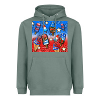 Sage american popsicle and stars Heavyweight Hoodie - AdoDesignShop