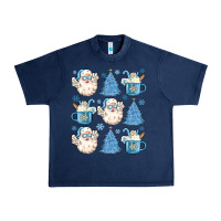 Navy santa claus doodles christmas Urban Heavy Tee - MaliasSmallBusiness