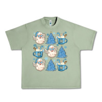 Oil Green santa claus doodles christmas Urban Heavy Tee - MaliasSmallBusiness