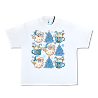 White santa claus doodles christmas Urban Heavy Tee - MaliasSmallBusiness