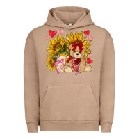 Pigment Burro valentines day sunflowers with bear hjf Urban Hoodie - NancyCooperArtShop