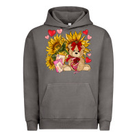 Pigment Tornado valentines day sunflowers with bear hjf Urban Hoodie - NancyCooperArtShop