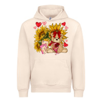 Sandshell valentines day sunflowers with bear hjf Urban Hoodie - NancyCooperArtShop