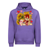 Tulip valentines day sunflowers with bear hjf Urban Hoodie - NancyCooperArtShop
