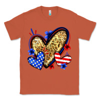 Copper American flag heart leopard Classic Tee - Zillion Design Studio