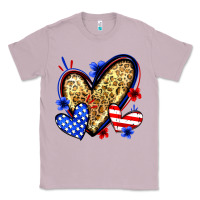 Lilac American flag heart leopard Classic Tee - Zillion Design Studio