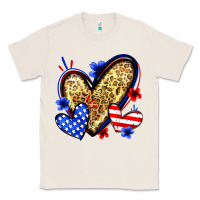 Natural American flag heart leopard Classic Tee - Zillion Design Studio