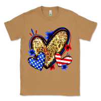 Toasted Coconut American flag heart leopard Classic Tee - Zillion Design Studio