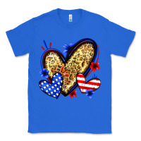 True Royal American flag heart leopard Classic Tee - Zillion Design Studio