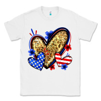 White American flag heart leopard Classic Tee - Zillion Design Studio