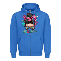 True Royal dog mom messy bun Zipper Hoodie - Zillion Design Studio