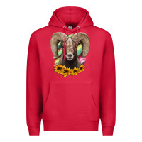 Cardinal Bighorn Sheep Premium Hoodie - RanaPortraitStore