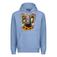 Colony Blue Bighorn Sheep Premium Hoodie - RanaPortraitStore