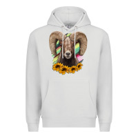 Dove Grey Bighorn Sheep Premium Hoodie - RanaPortraitStore