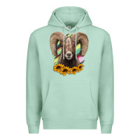 Seafoam Bighorn Sheep Premium Hoodie - RanaPortraitStore