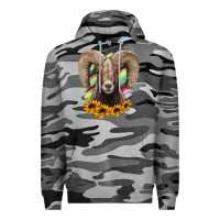Slate Camo Bighorn Sheep Premium Hoodie - RanaPortraitStore