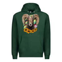 Sports Green Bighorn Sheep Premium Hoodie - RanaPortraitStore