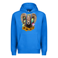 True Royal Bighorn Sheep Premium Hoodie - RanaPortraitStore