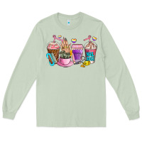 Matcha nail art  coffee cups Long Sleeve Tee - AdoDesignShop
