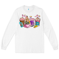 White nail art  coffee cups Long Sleeve Tee - AdoDesignShop