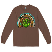Chestnut western cactus rainbow Long Sleeve Tee - Zillion Design Studio