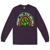 Plum western cactus rainbow Long Sleeve Tee - Zillion Design Studio