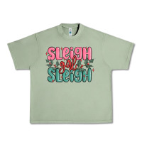 Oil Green sleigh girl sleigh christmas Urban Heavy Tee - MaliasSmallBusiness