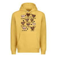 Antique Gold black history month hearts Premium Hoodie - MaliasSmallBusiness