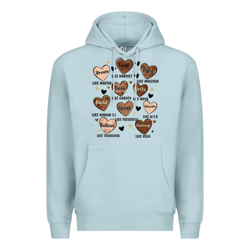 Black History Month Hearts Premium Hoodie by MaliasSmallBusiness | Teevron