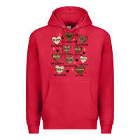 Cardinal black history month hearts Premium Hoodie - MaliasSmallBusiness
