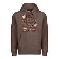 Coffee black history month hearts Premium Hoodie - MaliasSmallBusiness