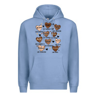 Colony Blue black history month hearts Premium Hoodie - MaliasSmallBusiness