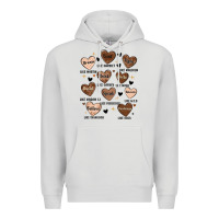 Dove Grey black history month hearts Premium Hoodie - MaliasSmallBusiness