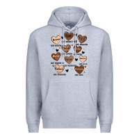Heather Grey black history month hearts Premium Hoodie - MaliasSmallBusiness