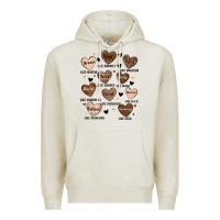Oatmeal Heather black history month hearts Premium Hoodie - MaliasSmallBusiness