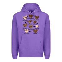 Purple black history month hearts Premium Hoodie - MaliasSmallBusiness