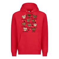 Red black history month hearts Premium Hoodie - MaliasSmallBusiness