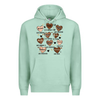 Seafoam black history month hearts Premium Hoodie - MaliasSmallBusiness
