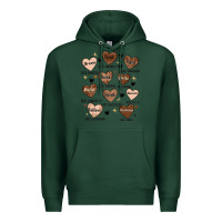 Sports Green black history month hearts Premium Hoodie - MaliasSmallBusiness